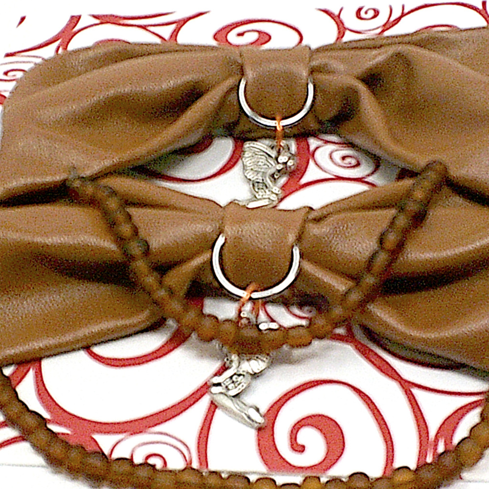 🍒3/$20 handmade shoe clip fauxleather fairy charm